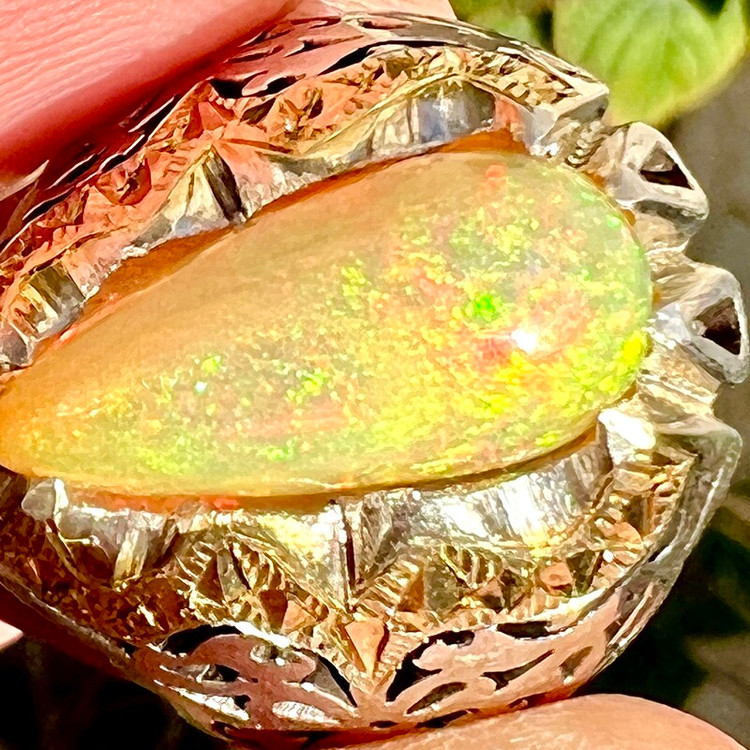 قیمت و خرید انگشتر اوپال اتیوپی رکاب اثر استاد محبوب