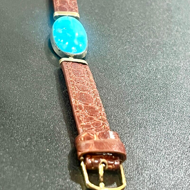 مشخصات قیمت و خرید دستبند چرمی مردانه با نگین فیروزه