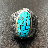 مشخصات قیمت و خرید انگشتر فیروزه چهل تکه نیشابور