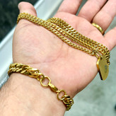 مشخصات قیمت و خرید ست انگشتر،دستبند و گردنبند و پلاک استیل طلایی رنگ مردانه