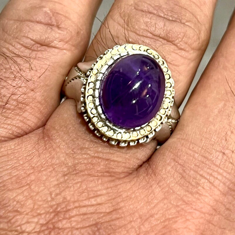 مشخصات قیمت و خرید انگشتر آماتیس برزیلی معدنی خوشرنگ