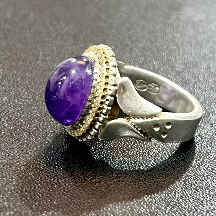 انگشتر آماتیس برزیلی معدنی خوشرنگ