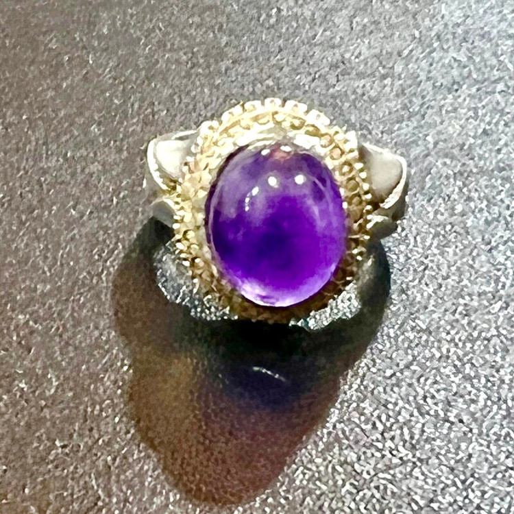 مشخصات قیمت و خرید انگشتر آماتیس برزیلی معدنی خوشرنگ