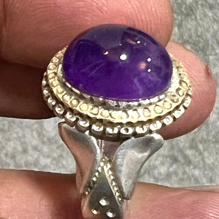 مشخصات قیمت و خرید انگشتر آماتیس برزیلی معدنی خوشرنگ