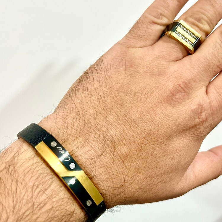 مشخصات و سفارش ست انگشتر و دستبند مردانه