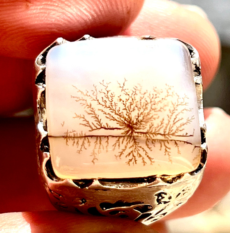 مشخصات قیمت و خرید انگشتر شجر تک درخت قائن