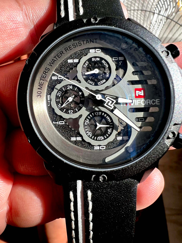 ساعت مچی مردانه navi force اصل مدل NF9110M سه موتور فعال موتور ژاپنی کد ۳۷۴