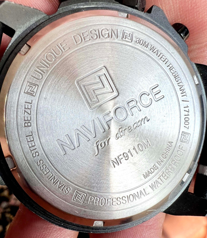 ساعت مچی مردانه navi force اصل مدل NF9110M سه موتور فعال موتور ژاپنی کد ۳۷۴
