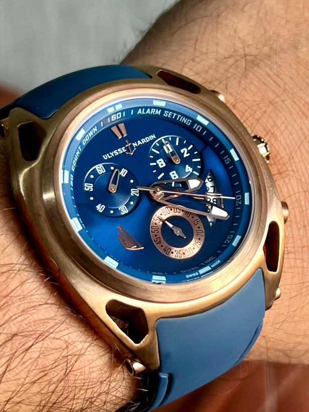 ساعت مچی مردانه برند ULYSSE NARDIN های کپی سه موتوره فعال با استاندار سوییس، موتورژاپنی اصل کد ۴۱۲