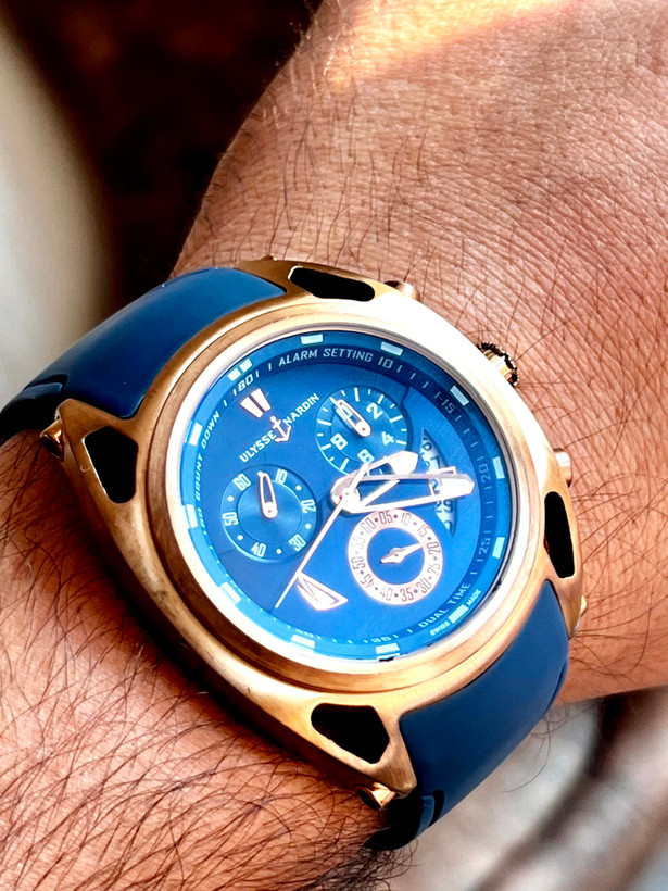 ساعت مچی مردانه برند ULYSSE NARDIN های کپی سه موتوره فعال با استاندار سوییس، موتورژاپنی اصل کد ۴۱۲