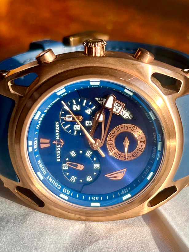ساعت مچی مردانه برند ULYSSE NARDIN های کپی سه موتوره فعال با استاندار سوییس، موتورژاپنی اصل کد ۴۱۲