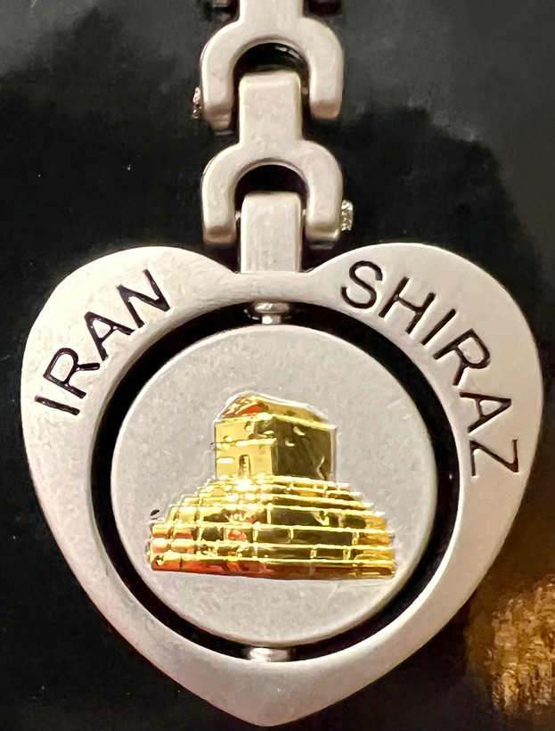 جاکلیدی استیل دو طرف طرح دار ، رنگ ثابت